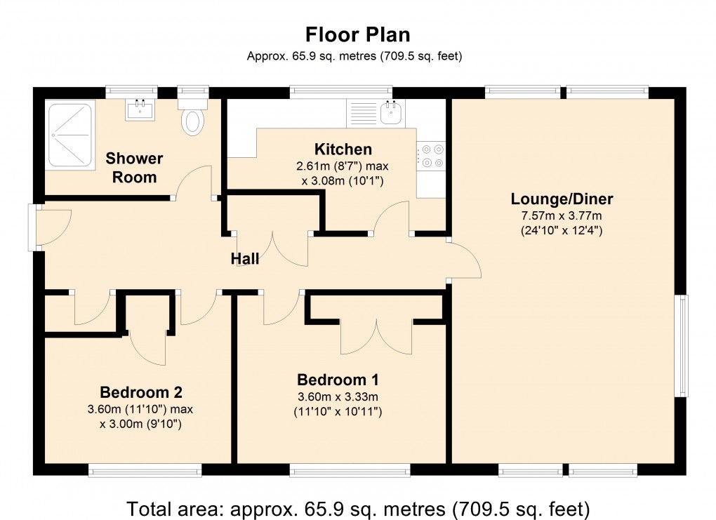 Floorplan for Arundell Road, Weston-Super-Mare, Somerset