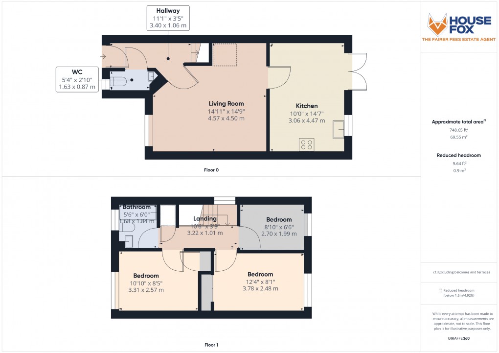 Floorplan for St Georges, Weston-Super-Mare, Somerset