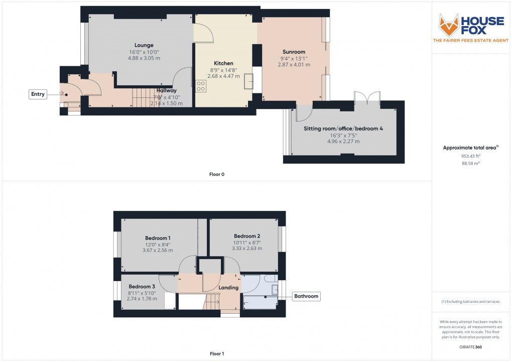 Floorplan for Canterbury Close, Worle, Weston-Super-Mare, Somerset