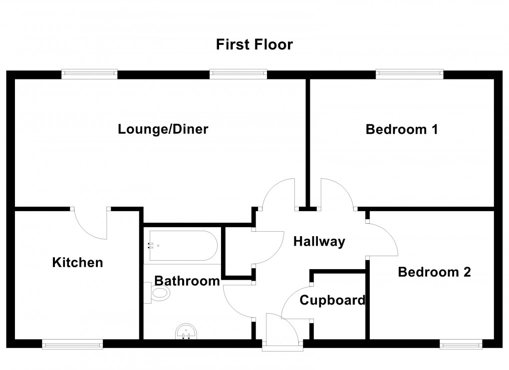 Floorplan for Rowan Place, Weston-Super-Mare, Somerset