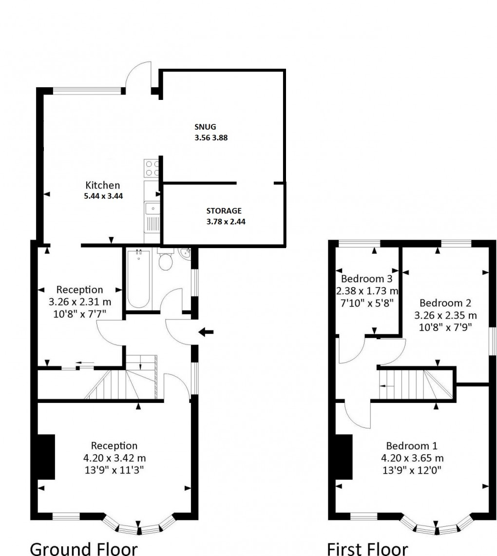 Floorplan for Brookland Road, Weston-Super-Mare, Somerset