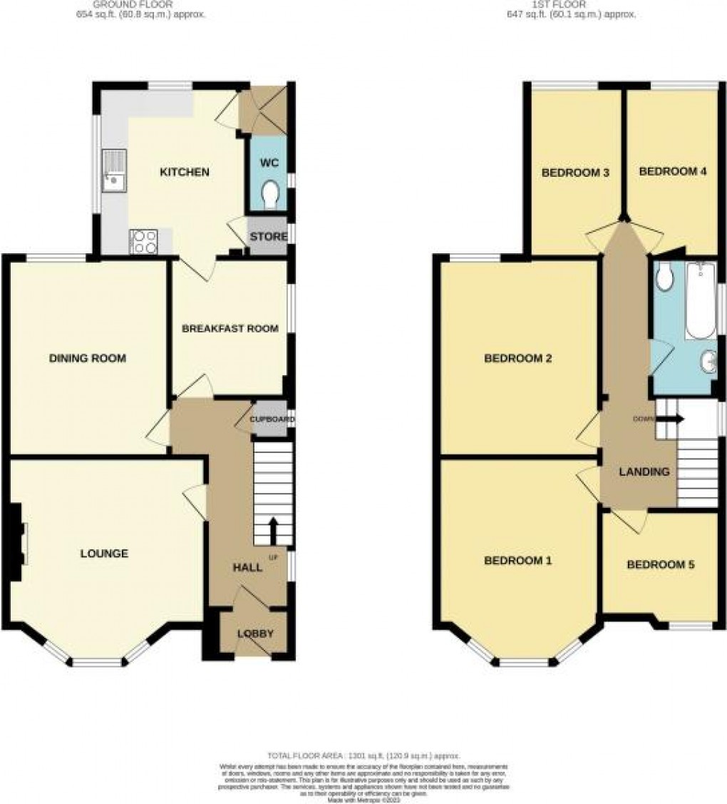 Floorplan for Sandford Road, Weston-Super-Mare, Somerset