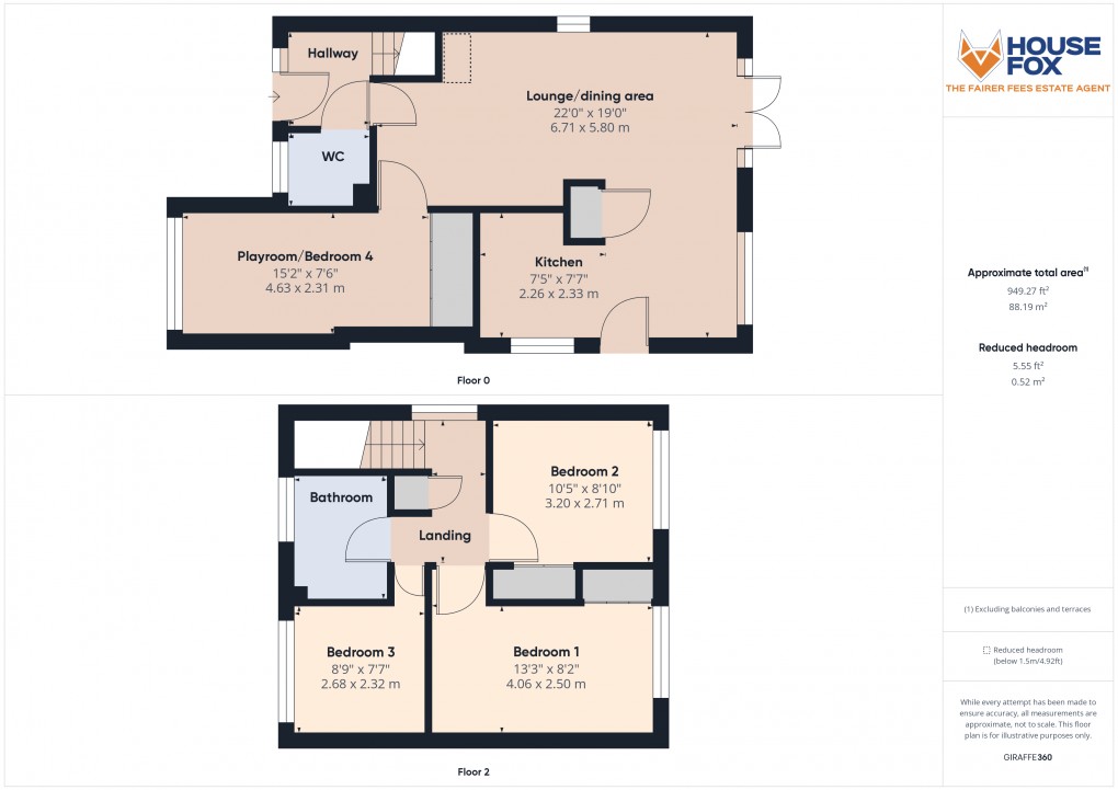 Floorplan for Hillside Gardens, Milton Hillside,  Weston-Super-Mare, Somerset