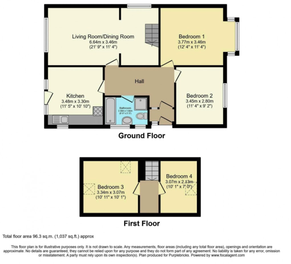 Floorplan for Roslyn Avenue, Milton Hillside, Weston-Super-Mare, Somerset