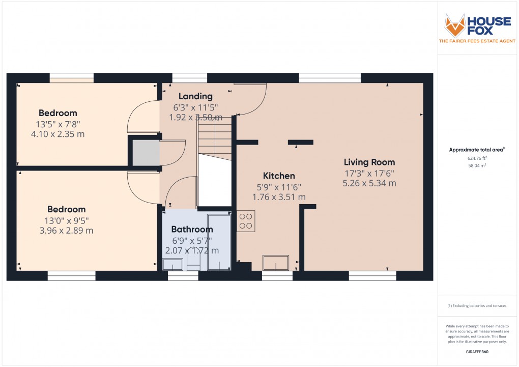 Floorplan for St Georges, Weston-Super-Mare, Somerset