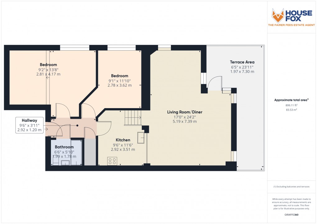 Floorplan for Boulevard, Weston-Super-Mare, Somerset