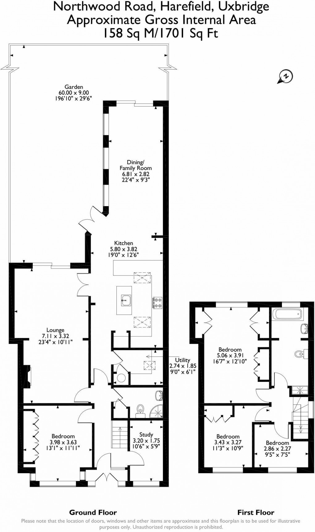 Floorplan for Harefield, Uxbridge, Greater London