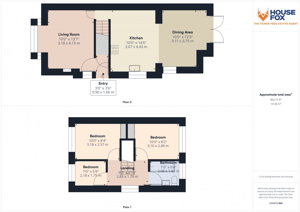 Floorplan for Denning Court, Worle, Weston-Super-Mare, Somerset