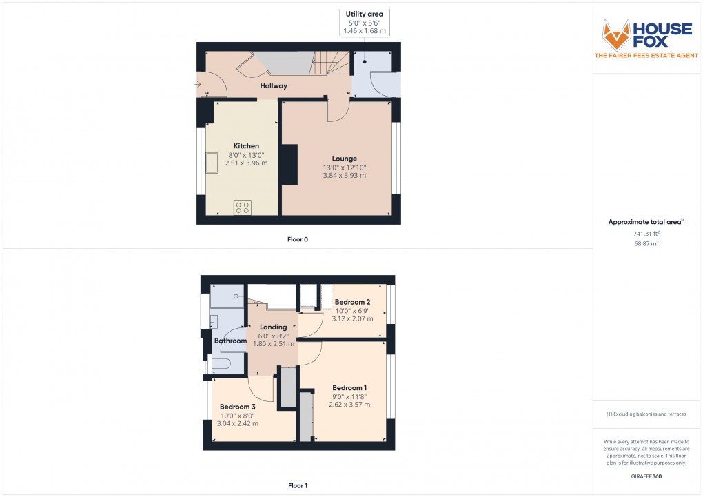 Floorplan for Monkton Avenue, Weston-Super-Mare, Somerset