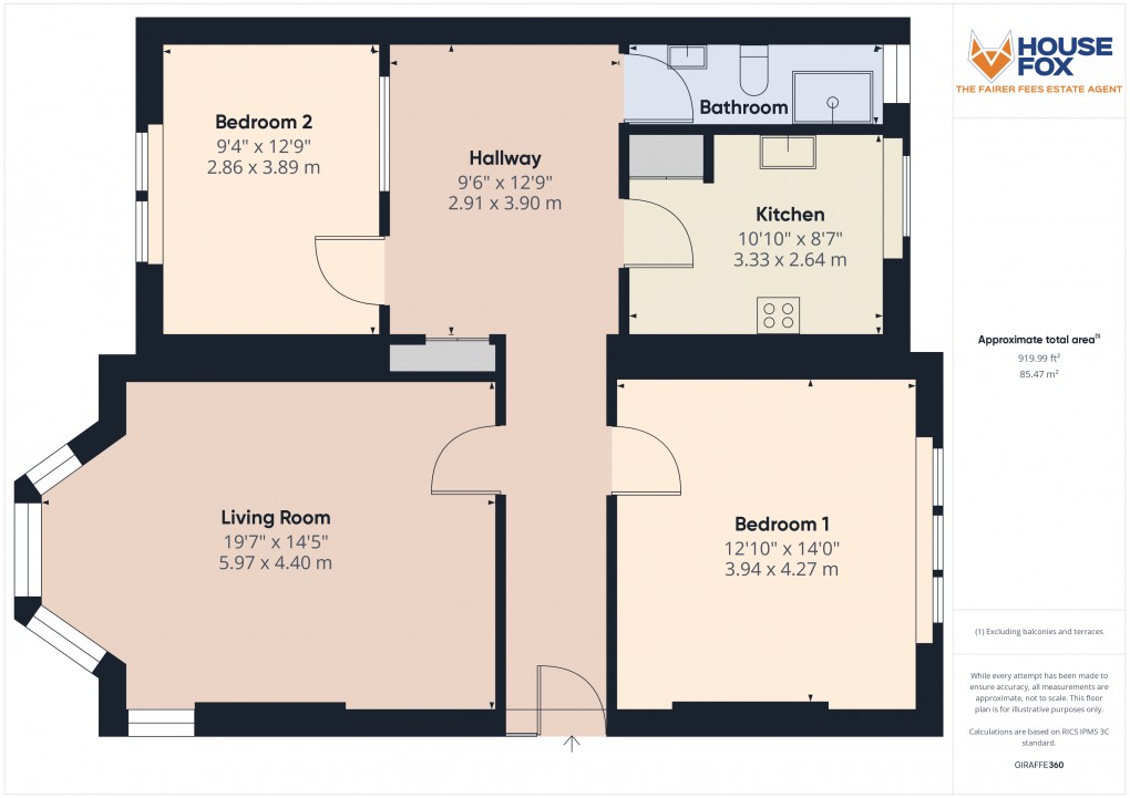 Floorplan for Edinburgh Place, Weston-Super-Mare, Somerset