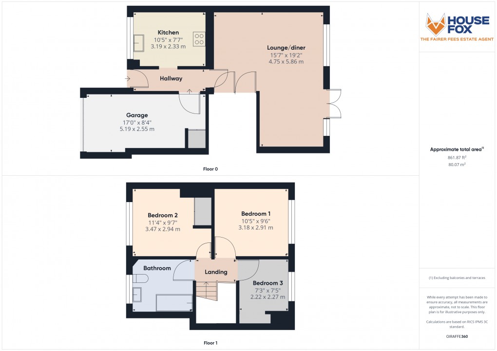 Floorplan for Kingfisher Road, Worle, Weston-Super-Mare, Somerset