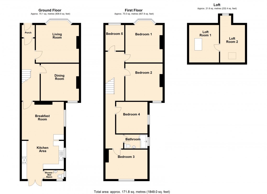 Floorplan for Clevedon Road, Weston-Super-Mare, Somerset