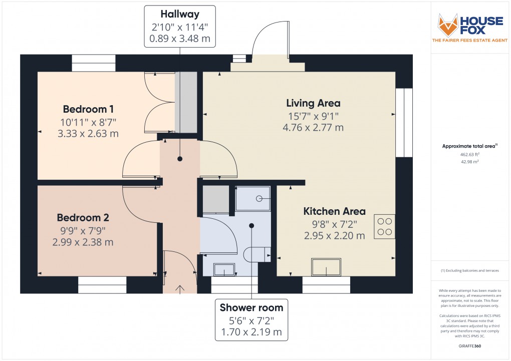 Floorplan for Kenn Close, Weston-Super-Mare, Somerset