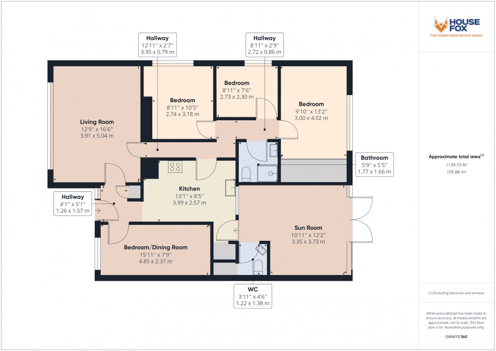 Floorplan for Beechwood Avenue, Locking, Weston-Super-Mare, Somerset