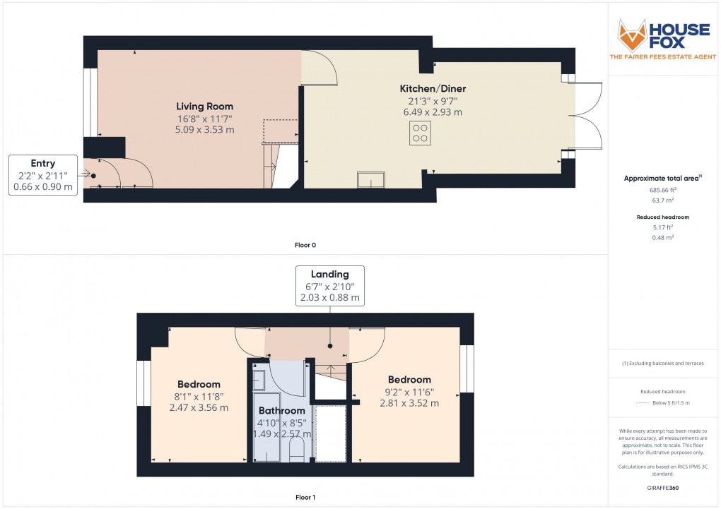 Floorplan for Fowey Road, Worle, Weston-Super-Mare, Somerset