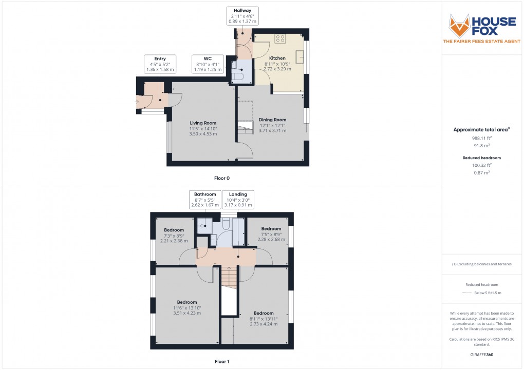 Floorplan for Sunningdale Road, Worle, Weston-Super-Mare, Somerset