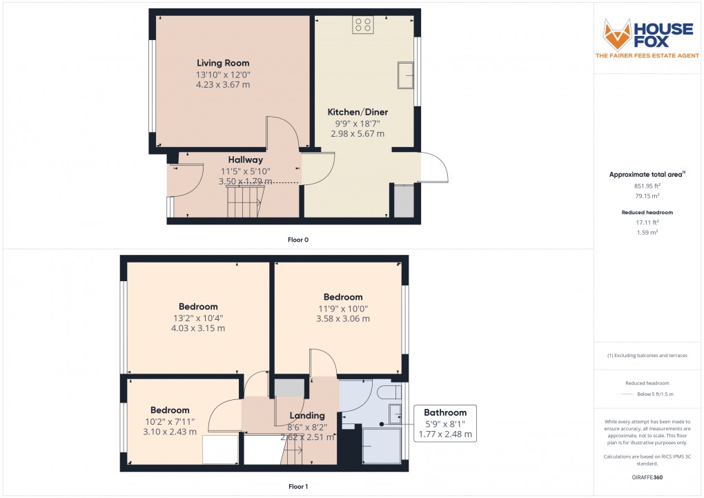 Floorplan for Dunster Crescent, Weston-Super-Mare, Somerset