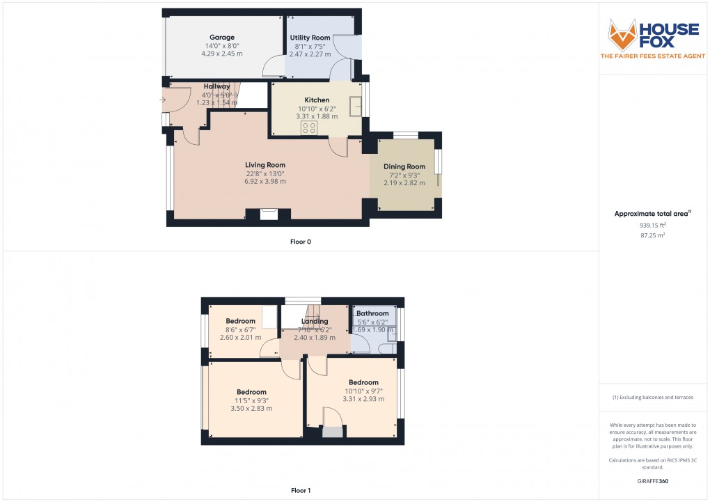 Floorplan for Farndale Road, Weston-Super-Mare, Somerset