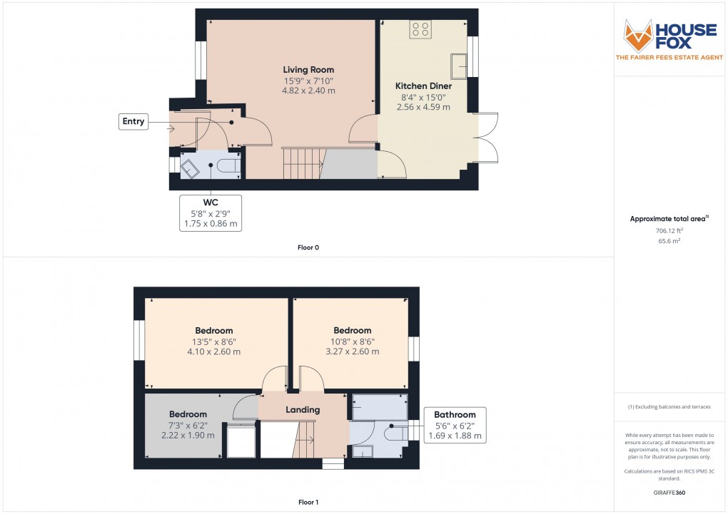 Floorplan for Careys Way, Weston Village,  Weston-Super-Mare, Somerset