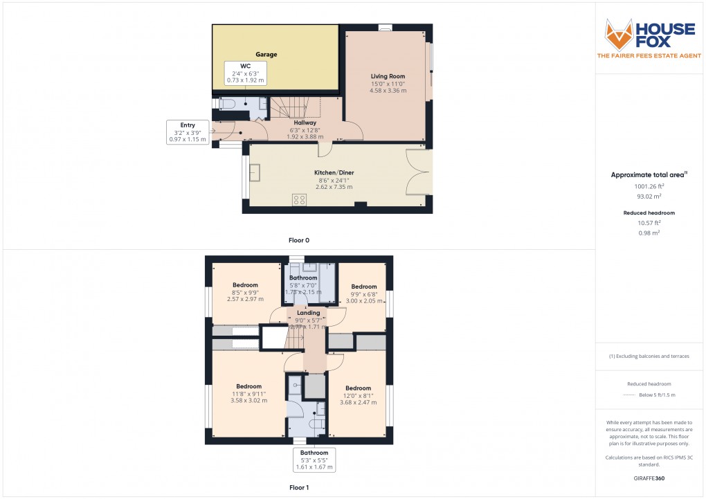 Floorplan for Rowan Place, Weston-Super-Mare, Somerset