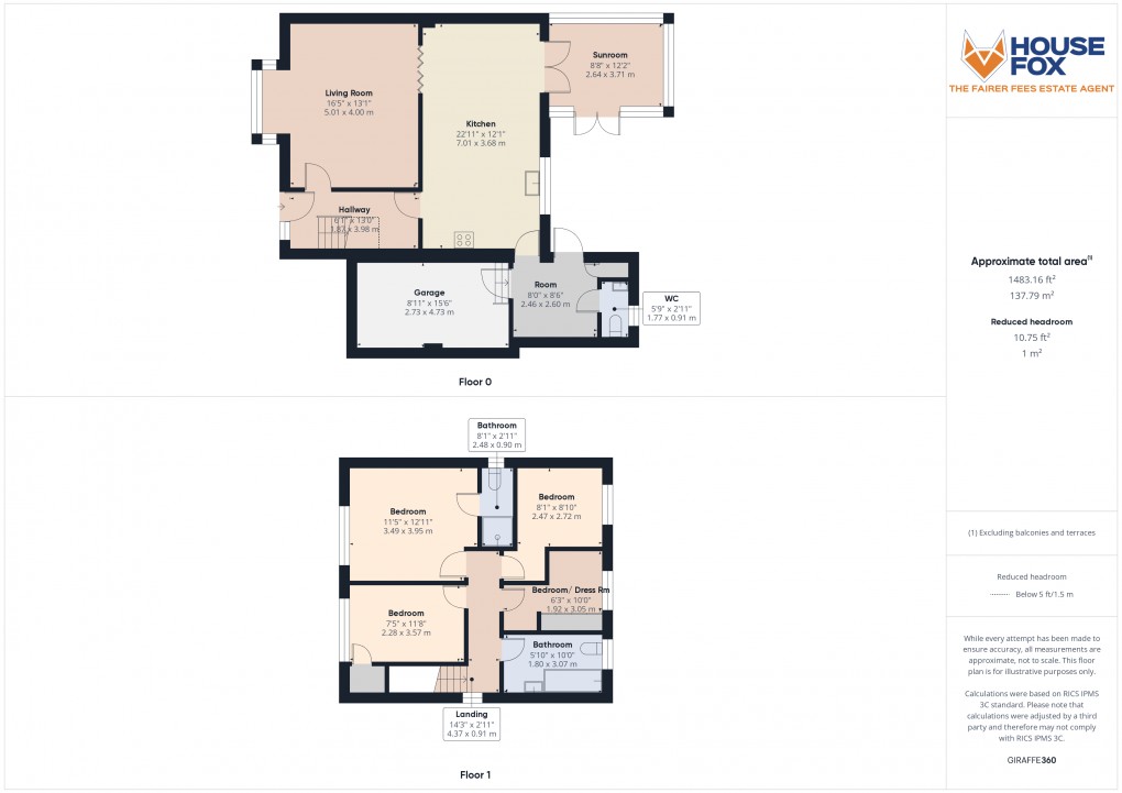 Floorplan for Capell Close, Weston-Super-Mare, Somerset