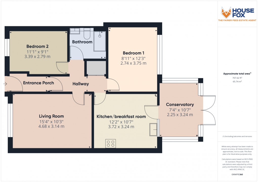 Floorplan for Summer Lane North, Worle, Weston-Super-Mare, Somerset