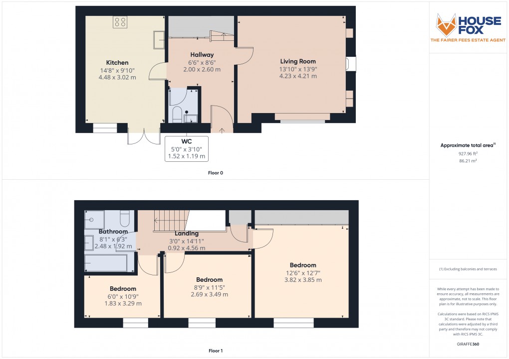 Floorplan for Mendip Road, Weston-Super-Mare, Somerset