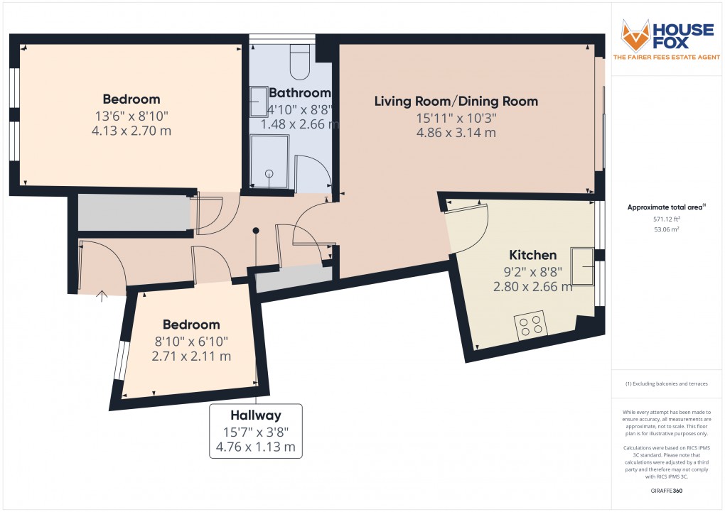 Floorplan for Walliscote Road, Weston-Super-Mare, Somerset