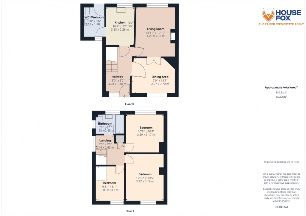 Floorplan for Exford Close, Weston-Super-Mare, Somerset